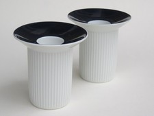 SET: 2 (!) Kerzenhalter ARZBERG 2075 Athena weiß / kabalt Kerzenständer