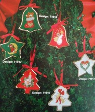 Stickvorlage, Kreuzstich  aus Handarbeitsheft A5,  " 6 Motive für Baumhänger   "