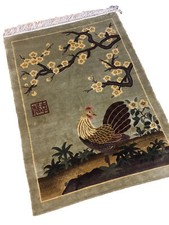 Traum Teppich China REINE Seide Handgeknüpft 110x77 Kl 206123 Pasatel Grün 