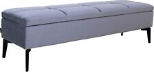 INOSIGN Truhen Bett Sitz Bank GALINA Struktur grau 140x41x40cm