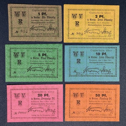 Rathenow bis 50 pfennig - 6x,