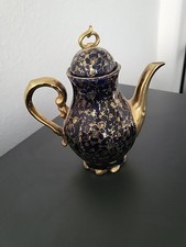 echt Kobalt  Blau Gold Vintage Vergoldet Kanne Karaffe Antik Dekoration  Design 