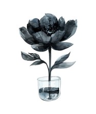 Watercolor flowers glass 9x9