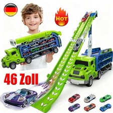 3-in-1 Transport Truck Spielzeugautos für Jungen mit 6 Rennautos Geschenk Kinder