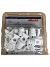 Gardinia Endfeststeller für Vorhangschienen Kunststoff weiß 10 Stück