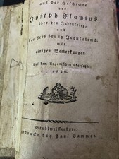 Joseph Flawius / Flavius  Judenkrieg, 1820