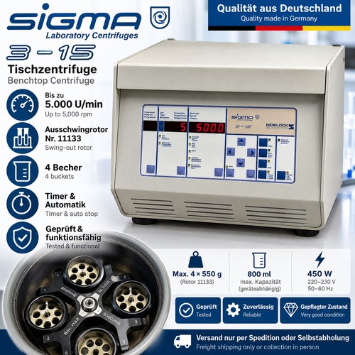 Sigma laborzentrifuge - 3-15, –