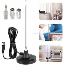 DAB FM Radioantenne Teleskopantenne für den Innenbereich mit Magnetfuß