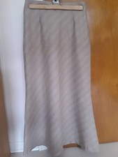 Hess Natur edler Damen Rock Beige  Schurwolle Seide 36 lang Midi A-Form neu