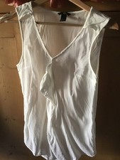 träger T shirt naturweis gr.S chiffon transparent H&M