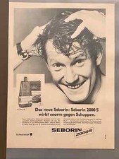 Seborin 2000 S Shampoo Schwarzkopf Original 1968 Vintage Advert Werbung