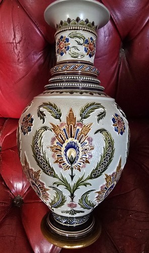 Jugendstil mettlach vase super - mettlach,