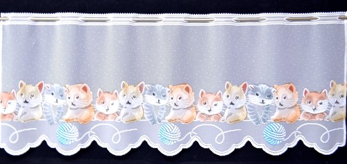 Süße katzen scheibengardine - katzen,