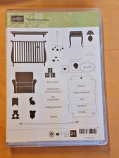 stampin up stempel FAMILIENZUWACHS Baby Junge Mädchen Strampler Willkommen NEU
