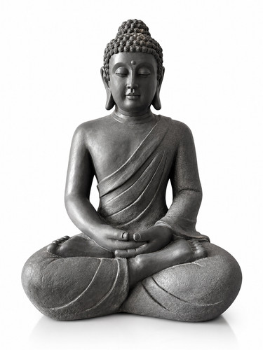 Buddha statue grau - buddha, 50cm