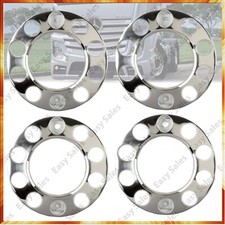 4 x 22,5 Radzierblenden Radbolzenabdeckung LKW Radkappen Edestahl Felgen