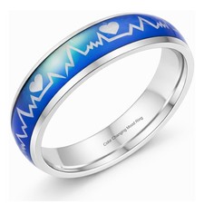 Heartbeat mood ring wedding - heartbeat,
