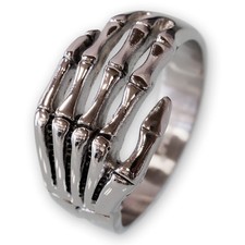 Edelstahl Ring Knochen Hand