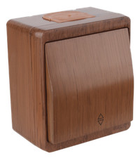 Wechselschalter Aufputz Holz