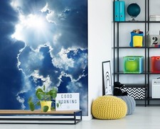 3D Blau Himmel Weiß Wolken