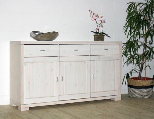 Massivholz kommode 3türig - massivholz,