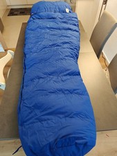 Daunen Schlafsack gebraucht, Wintertauglich, wasserabweisend, blau, Mumie, warm