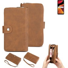 Wallet Case für BQ Mobile BQ-6645L Element Schutz-Hülle Handy Tasche braun