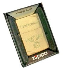 ZIPPO 1936 Vintage messing matt REICHSADLER DEUTSCHLAND + WUNSCH GRAVUR