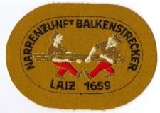 Orginal  Karnevalverein Narrenzunft Balkenstrecker Laiz 1659 Abzeichen f. Kostüm