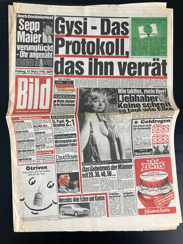 Bild zeitung vom 1990 - bild,