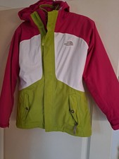 The North Face TNF SkiJacke SchneeJacke mit InnenFleeceJacke Gr.L weiß/rosa/grün