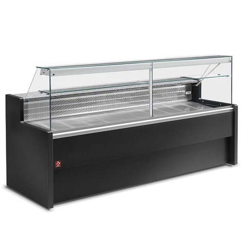 Kühltheke schwarz gerade