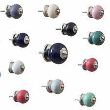 Möbelknopf Türknauf porzellan  Schublade Knäufe Keramik Schrank Tür bunt 01-09