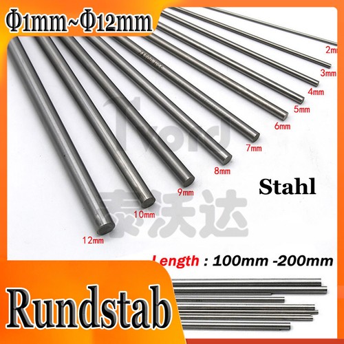Rundstab stahl φ2mm φ12mm - Φ2mm, -Φ12mm