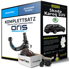 Anhängerkupplung ORIS abnehmbar für SKODA Karoq SUV +E-Satz Kit NEU