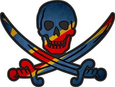 Aufkleber Pirat Jack Rackham