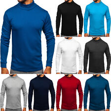Pullover Sweater Sweatshirt Rollkragen Classic Men Unifarben Herren BOLF Casual
