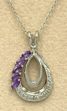 Amethyst Anhänger mit Kette