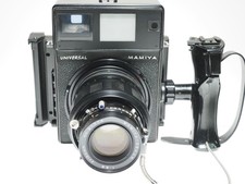 Mamiya Universal Press schwarz mit Polaroid Rücken + Sekor 150mm 5.6