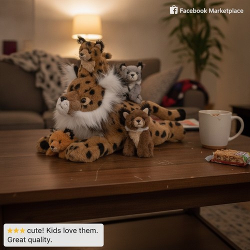 Luchs kuscheltier xxl mit baby - luchs,