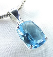 💎 Blautopas Anhänger 925