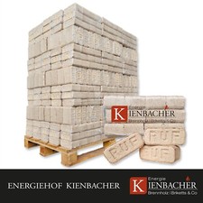 RUF Hartholz Holzbriketts 960kg Palette aus Buche/Eiche Briketts Öko Brennstoff
