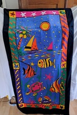 1. Buntes *Strandleben* Strandtuch / Badetuch , 76 x 150cm, Zustand Neu