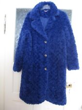 Exquisiter Flauschmantel "Marcel Ostertag" royal-blau, Gr. 42, NEU o. E.