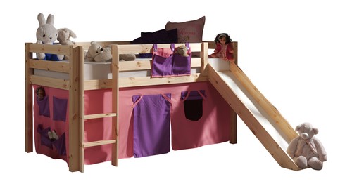 Spielbett pino mit - spielbett, rutsche
