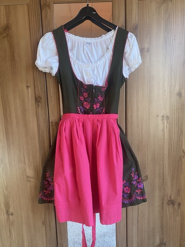 Dirndl grün pink - gr, grün-pink