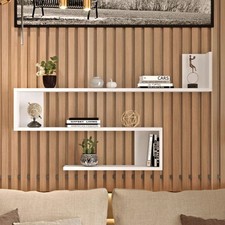 Wandregal Kitee 120 x 14,5 x 71,5 cm Weiß [en.casa]