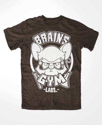 Brains gym tshirt braun pinky - tshirt,
