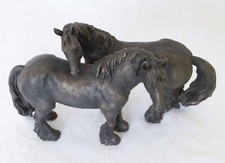 2 Pferde Figur Da Leonardo Collection bronziert Deko Statue Veronese 3011