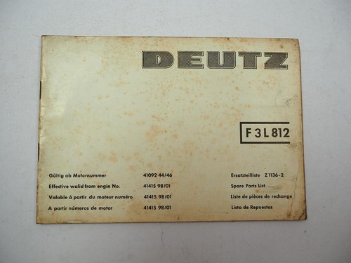 Deutz f3l 812 - deutz,